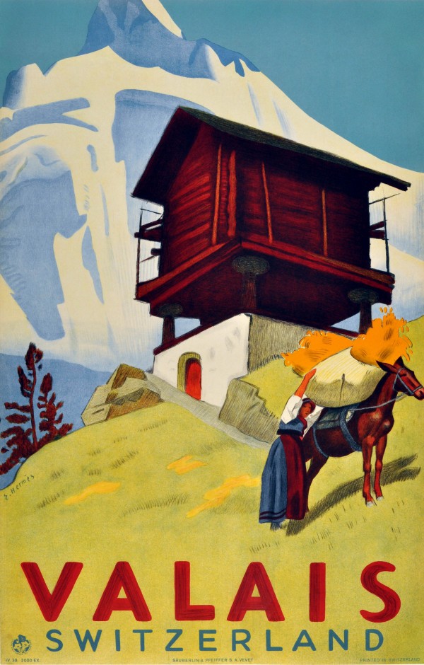 Valais Switzerland by VINTAGE POSTER